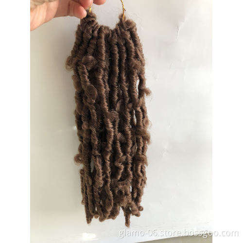 Glamo Synthetic hair extention Bob Locs For African women Crochet Distressed Soft Faux butterfly locs